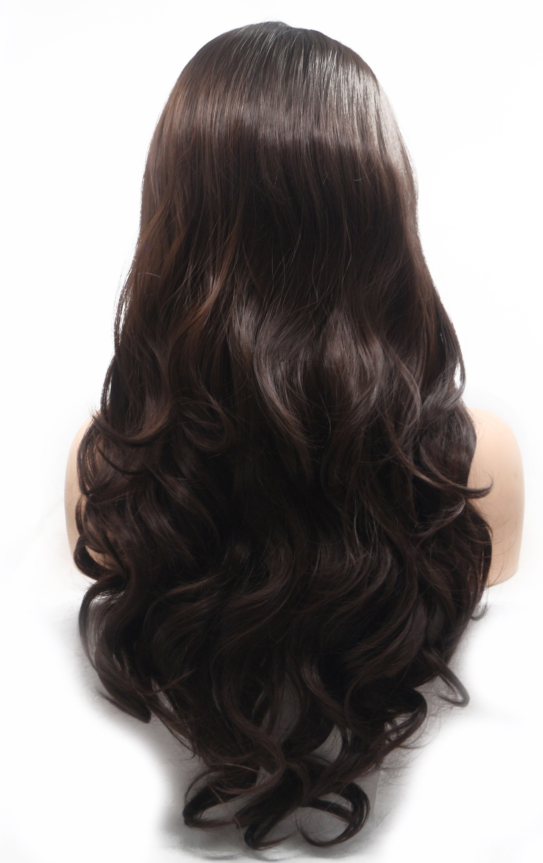 Front lace wig dark brown long wig Super X Studio